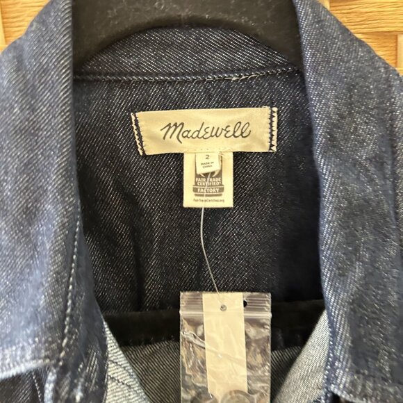 Madewell Womens Button Up Long Sleeve Denim Maxi Dress Blue Size 2 NWT - Picture 5 of 9